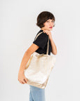 Tote Bag Gold Metallic